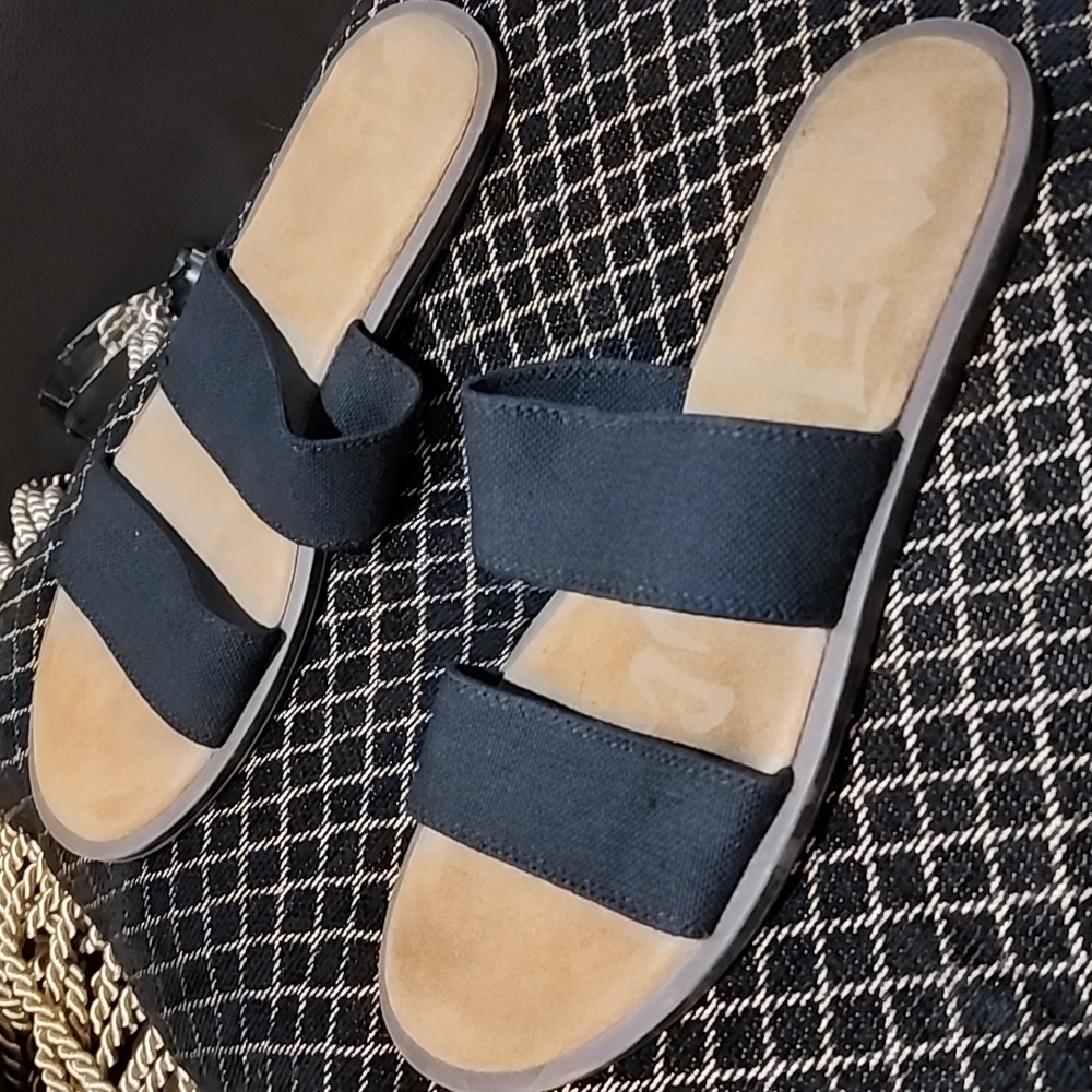Black and brown double strap sandal - Picture 5 of 7